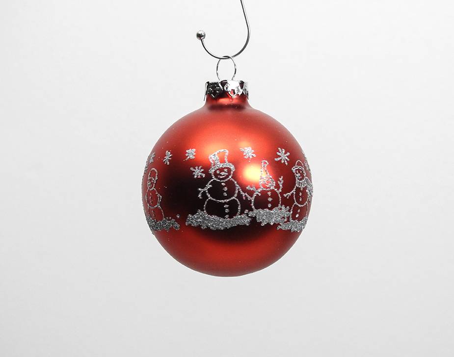 Julekram Silkematte glas julekugler med sølv