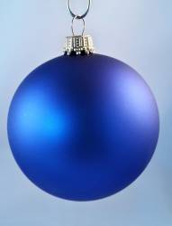Silkematte kobolt blå juletræskugler Ø 6.7 cm