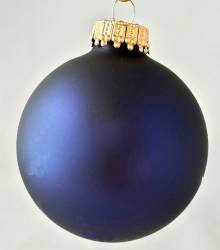 Silkematte midnatsblå juletræskugler Ø 6.7 cm