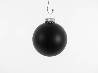 Silkematte sort juletræs glaskugle Ø 6.7 cm