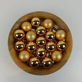Guld juletræskugler Ø 4 cm 36 stk a