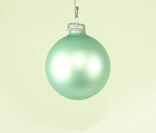 Silkematte babymint glas juletræskugler Ø 6.7 cm