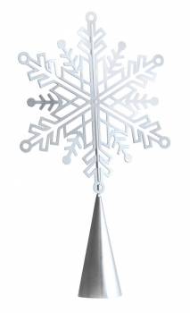 Sølv snefnug topstjerne 20 cm