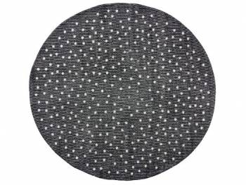 Juletræstæppe sort med stjerner Ø 120 cm