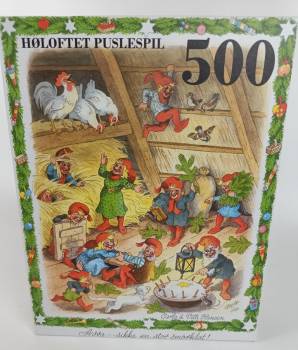 Nissernes jul puslespil på hø loftet