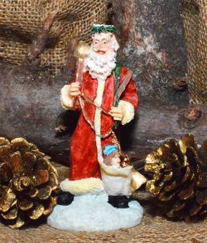 Peters jul serie julemand med dukke i kåben