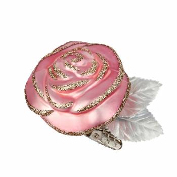 Rosa rose juletræskugle Ø 5.5 cm