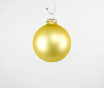 Silkematte guld glas juletræskugler Ø 8 cm
