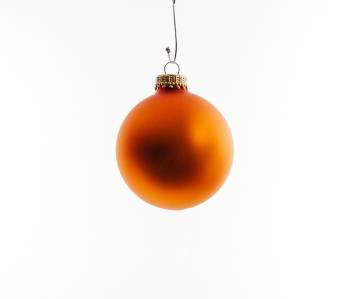 Silkematte orange glas juletræskugler Ø 6.7 cm