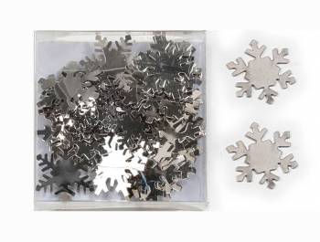 Snefnug sølv metal til dekoration