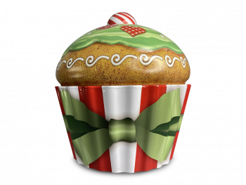 Kagedåse Jule cupcake stribet