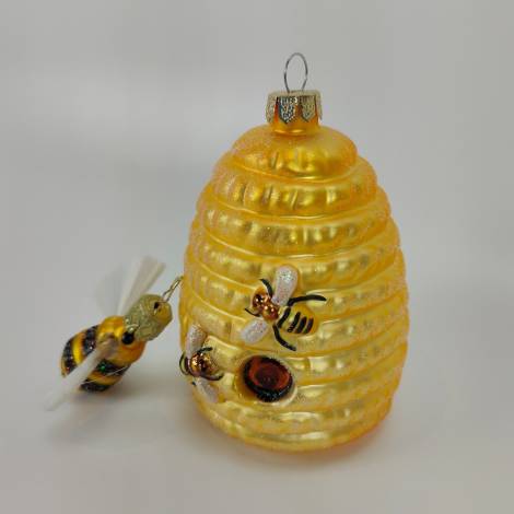 Bier bikube glas julekugle 9 cm