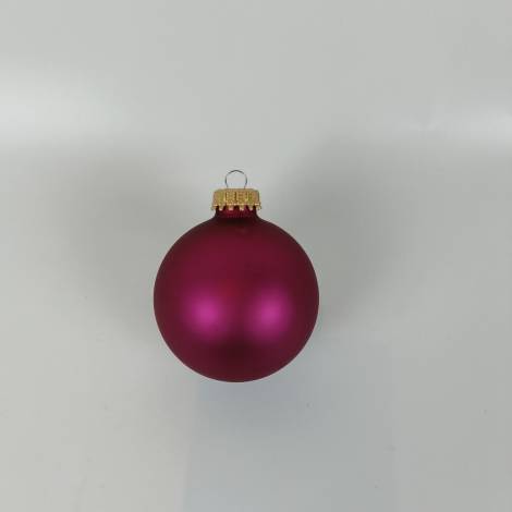 Cherise juletræskugler silkemat Ø 6.7 cm
