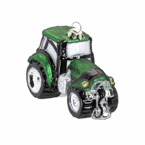 Grøn traktor juletræskugle