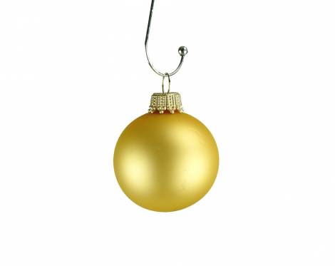 Guld silkematte juletræskugler Ø 4 cm
