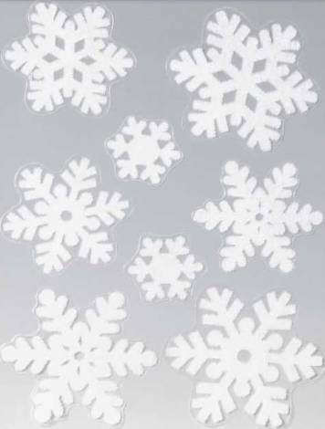 Hvide snefnug vindue stickers