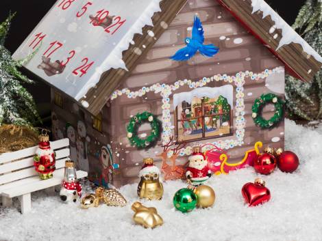 Julekalender hus med 24 låger