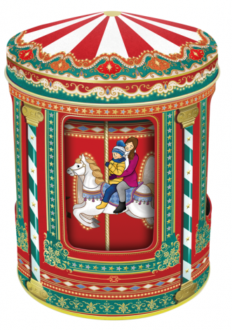 Kagedåse vinter carousel spilledåse