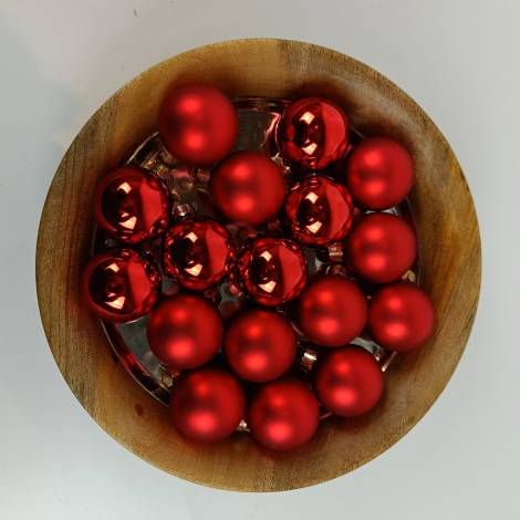 Røde juletræskugler Ø 4 cm 36 stk a