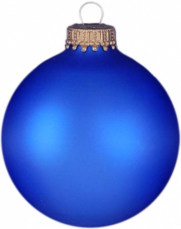 Silkematte kobolt blå juletræskugler Ø 8 cm