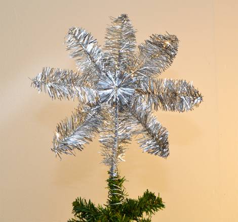 Topstjerne sølv Ø 25 cm