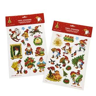 Vindue deko stickers med Julekoglenisser